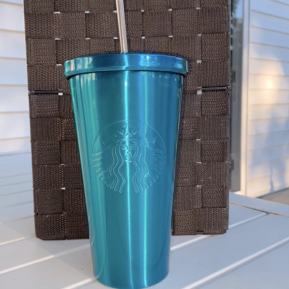Starbucks Other - STARBUCKS 16 oz Insulated Tumbler & Silver Straw.